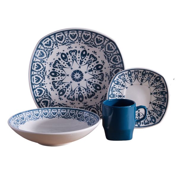 Vajilla Corona Triana 4 puestos 16 piezas