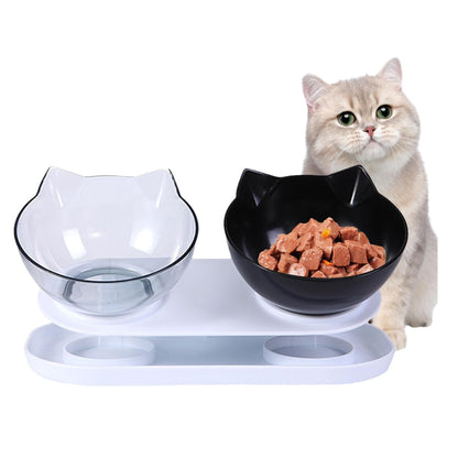 Comedero Mascotas Con Base y Dos Platos