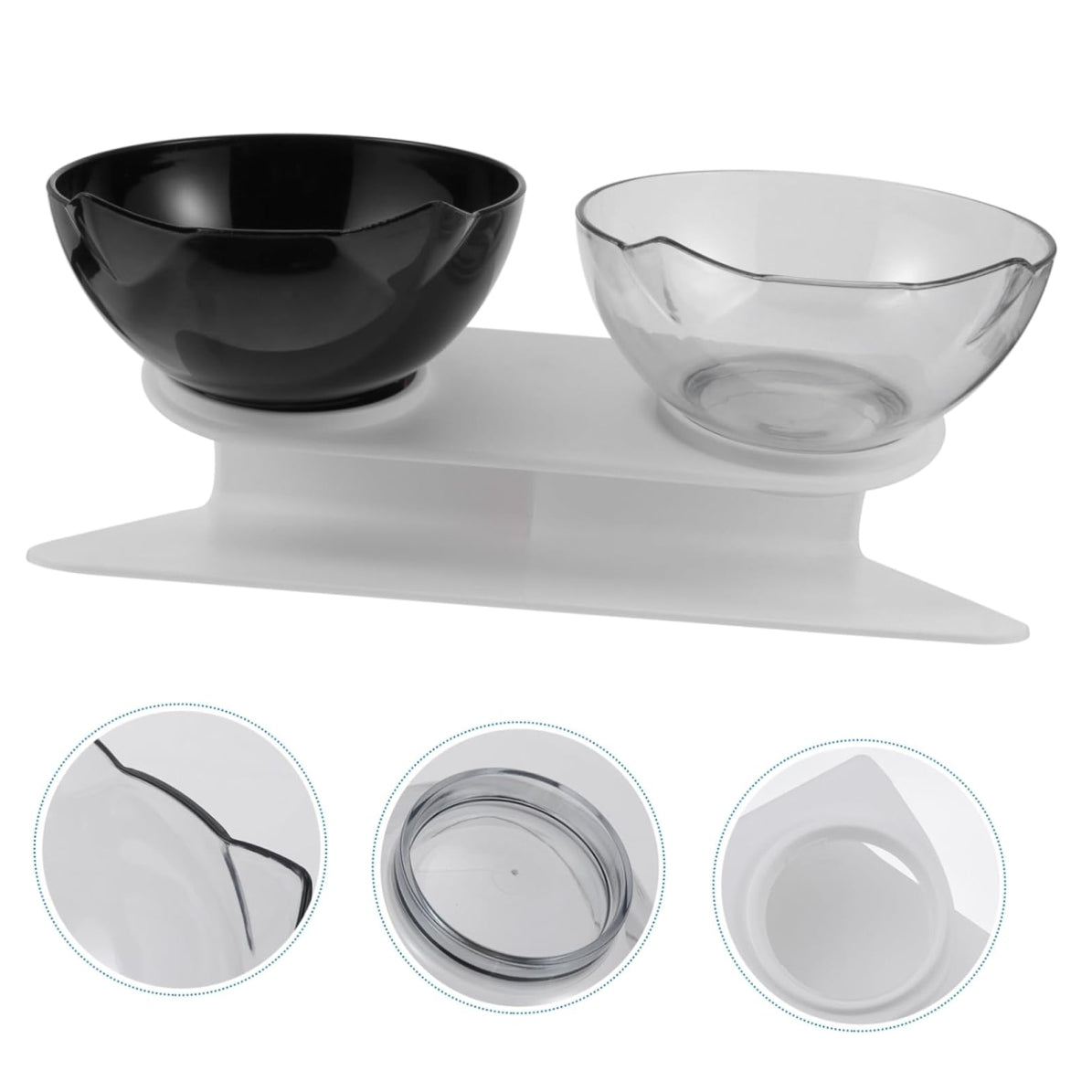 Comedero Mascotas Con Base y Dos Platos