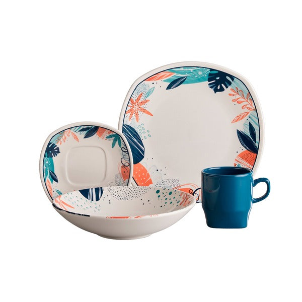 Vajilla Corona Mystic de 16 piezas para 4 puestos