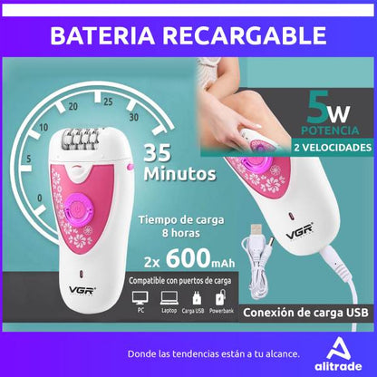 Depiladora afeitadora Eléctrica Mujer V