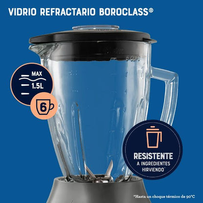 Licuadora Oster® vaso vidrio y 6 veloci