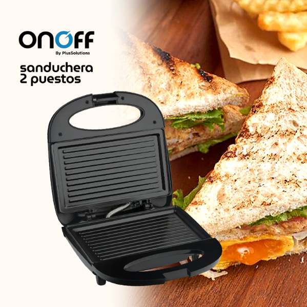 Sanduchera ONOFF de 2 puestos tipo grill