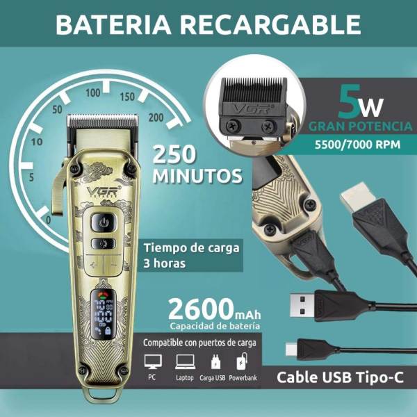 Maquina de Cortar Pelo VGR V-005