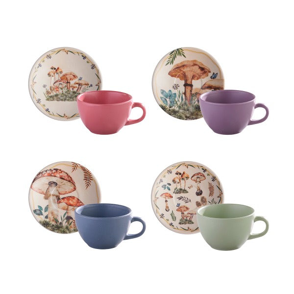 Set de Té Fungi 4 Puestos 8 Piezas Corona