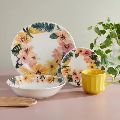 Vajilla CORONA Caribeña 4 Puestos / 16 Piezas