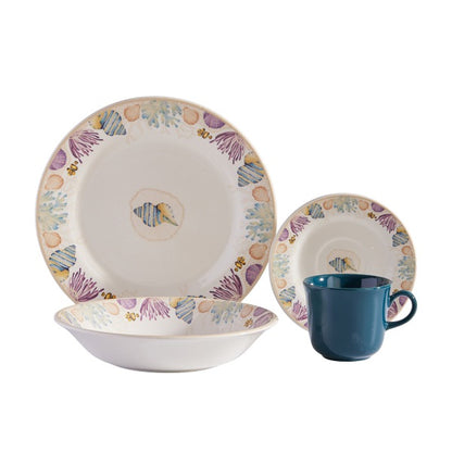 Vajilla Corona Bahari 4 puestos 16 piezas: