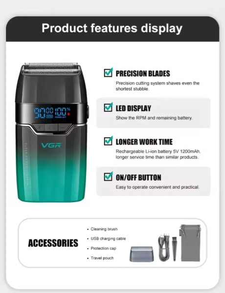 Maquina de Afeitar Shaver VGR V-308