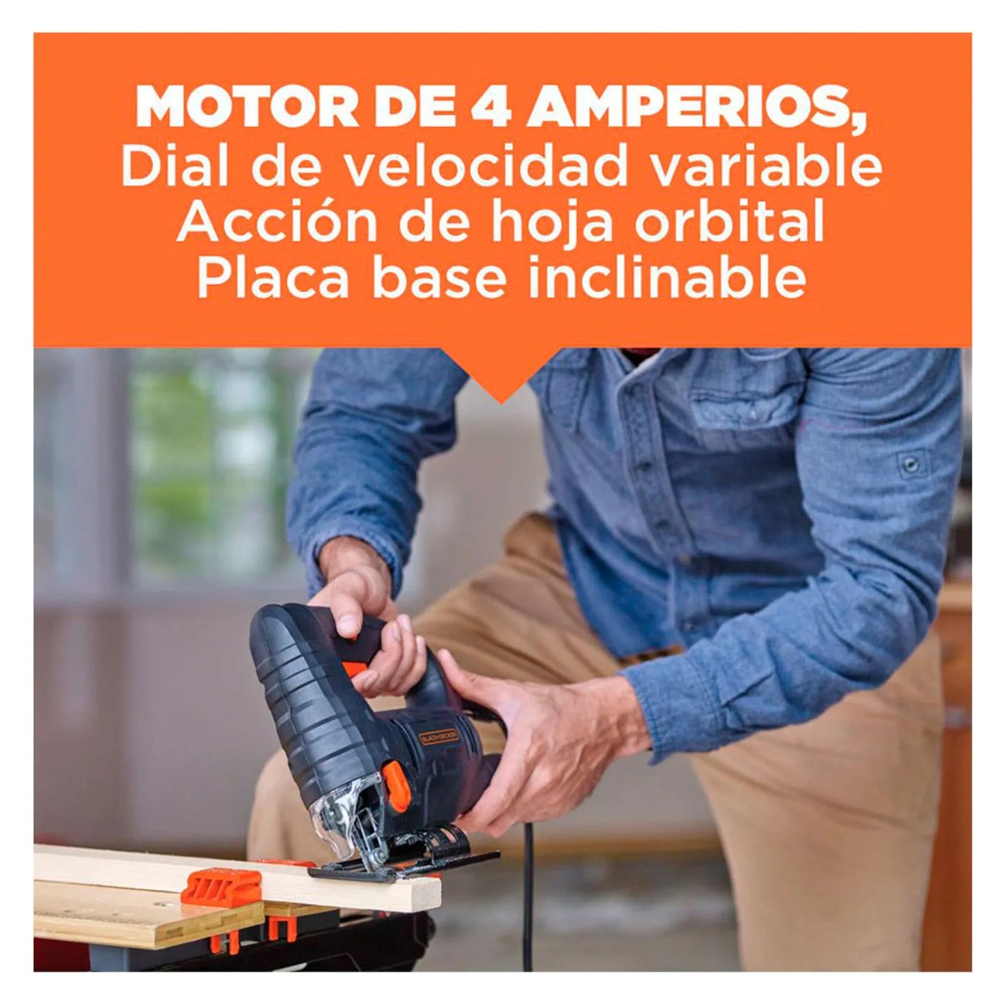 Sierra caladora BDEJS4C 550W 4A Black+Decker