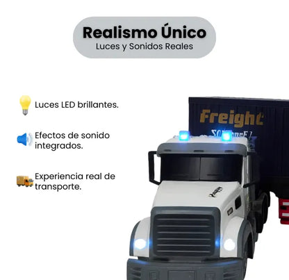 Mula Control Remoto 9CH Camión RC 1:12 con Luces y Sonido