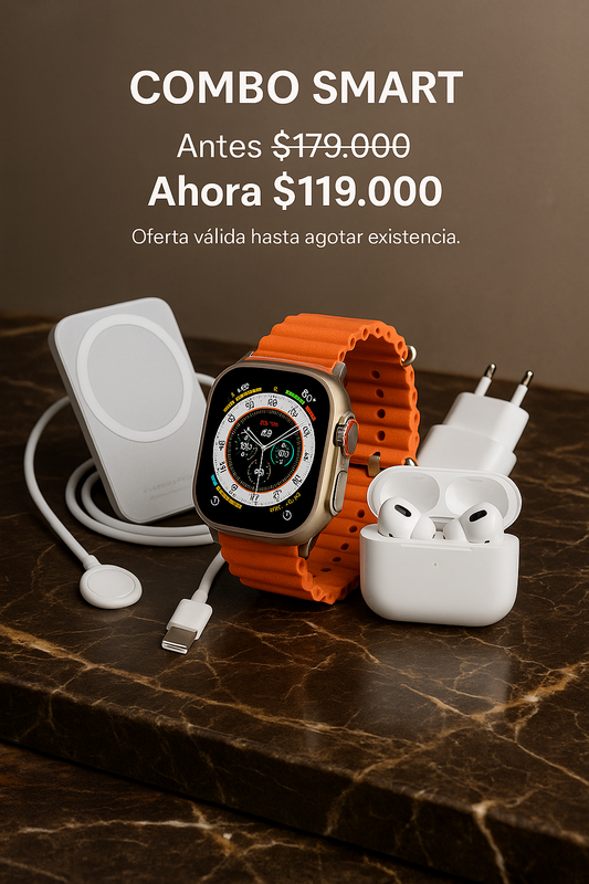 Combo x8 Reloj Audifonos y accesorios