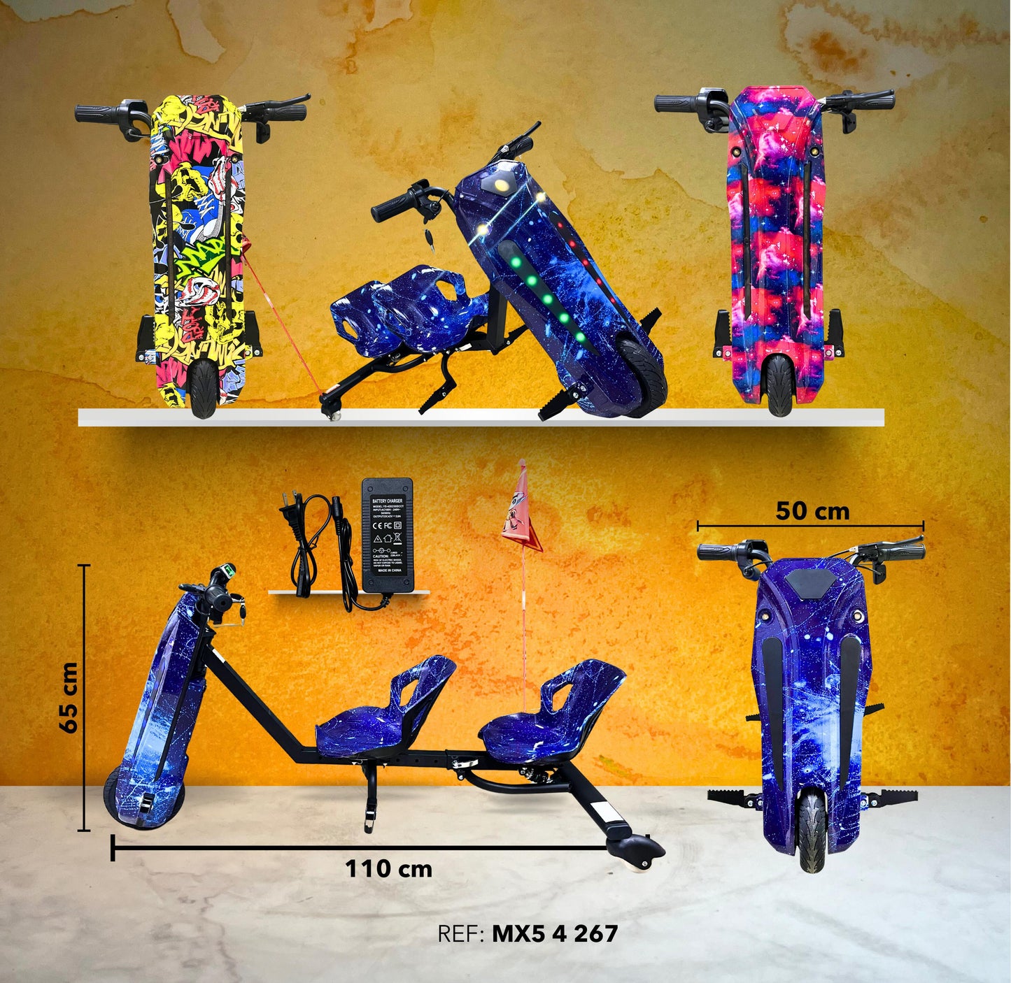 Triciclo eléctrico 2 puestos