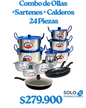 Combo de Ollas + Sartenes + Calderos – 24 Piezas