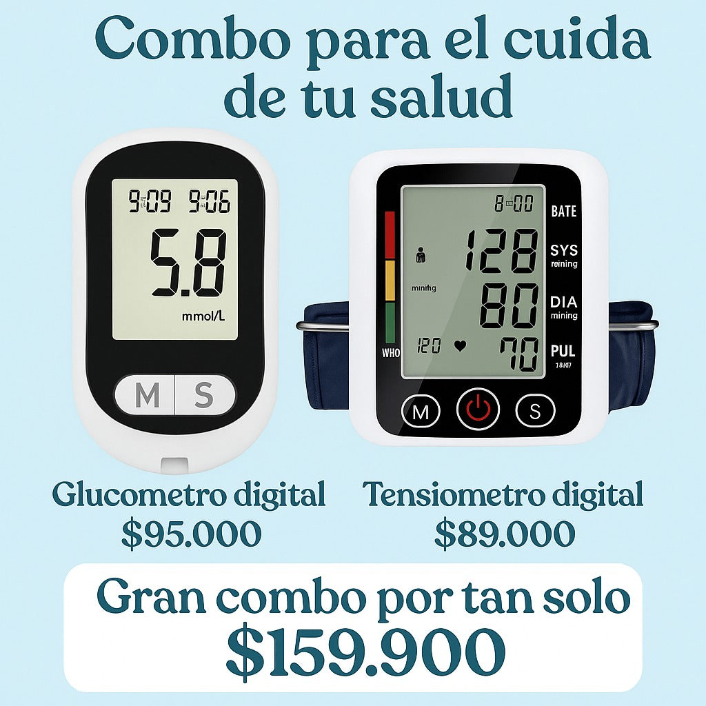 Combo Tensiometro + Glucometro