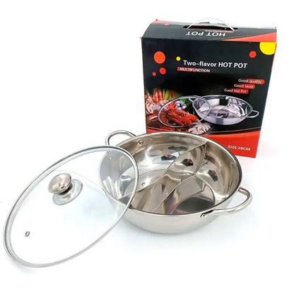 Olla Doble Compartimiento de Acero Inoxidable – 30 cm