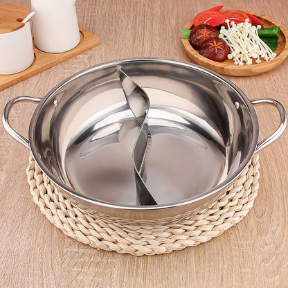 Olla Doble Compartimiento de Acero Inoxidable – 30 cm