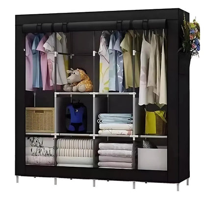 Closet Armable 4 Divisiones + Cesto para Ropa Sucia