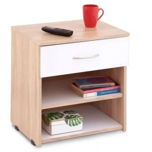 Mesa de Noche Blanca – Moderna y Funcional