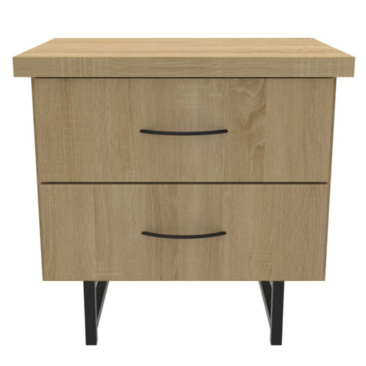 Mesa de noche 2 cajones 50x52x37.5 cm Eli germany negro Moduofi