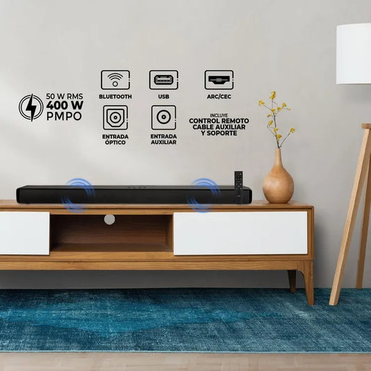 Barra de Sonido K-AB550W – Potente y Versáti