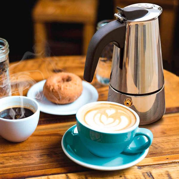 Cafetera Italiana 6 Tazas Acero