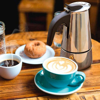 Cafetera Italiana 6 Tazas Acero