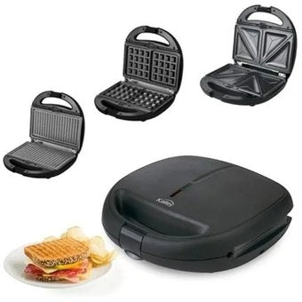 Sanduchera Kalley 3 en 1 de 2 puestos