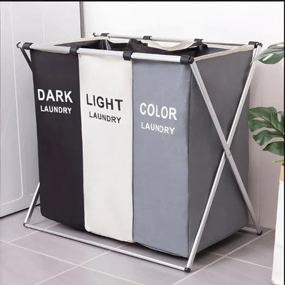 Closet Armable 4 Divisiones + Cesto para Ropa Sucia