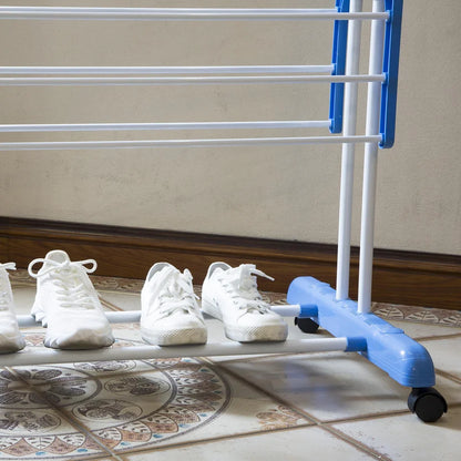 Tendedero de Piso para Ropa Torre 3 Niveles Gris/Blanco