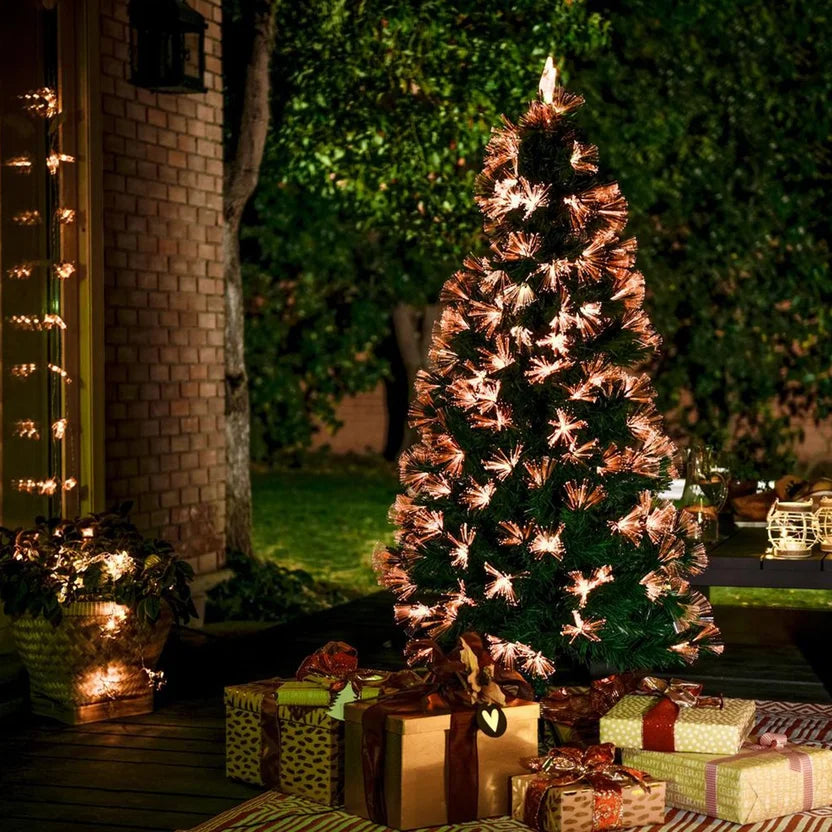 Árbol de Navidad Fibra Óptica 180cm Verde/Multicolor E3