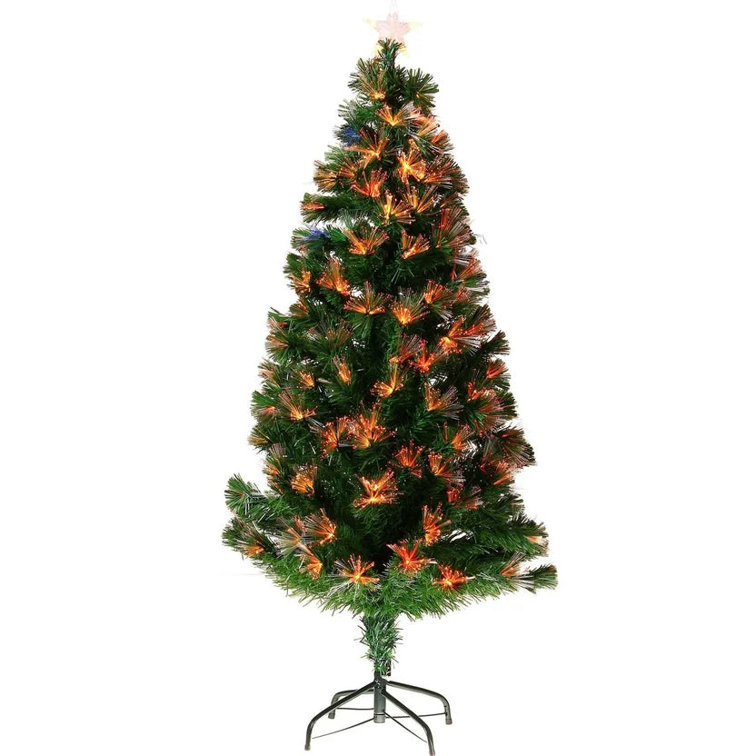 Árbol de Navidad Fibra Óptica 180cm Verde/Multicolor E3