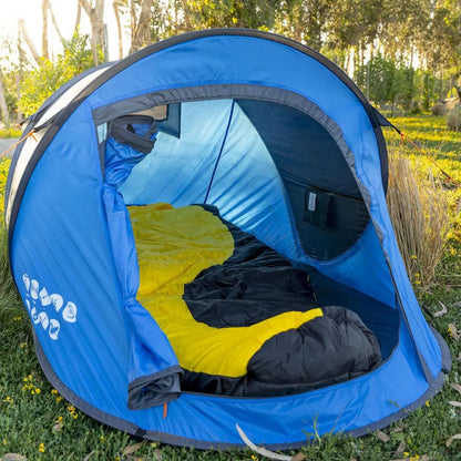 Carpa Para Camping 2 Personas Nylon Pop Up Azul